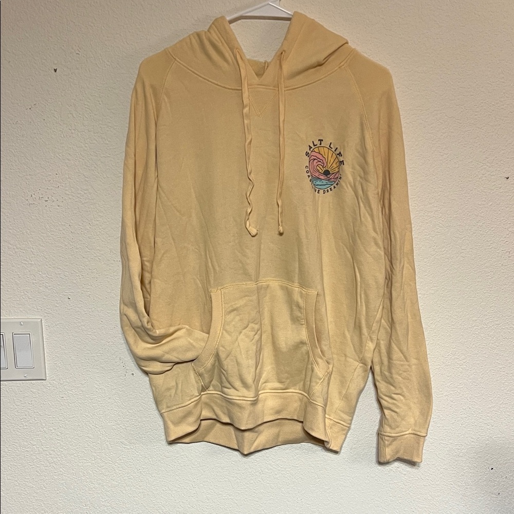 Salt Life Peach/Yellow Hoodie Super soft